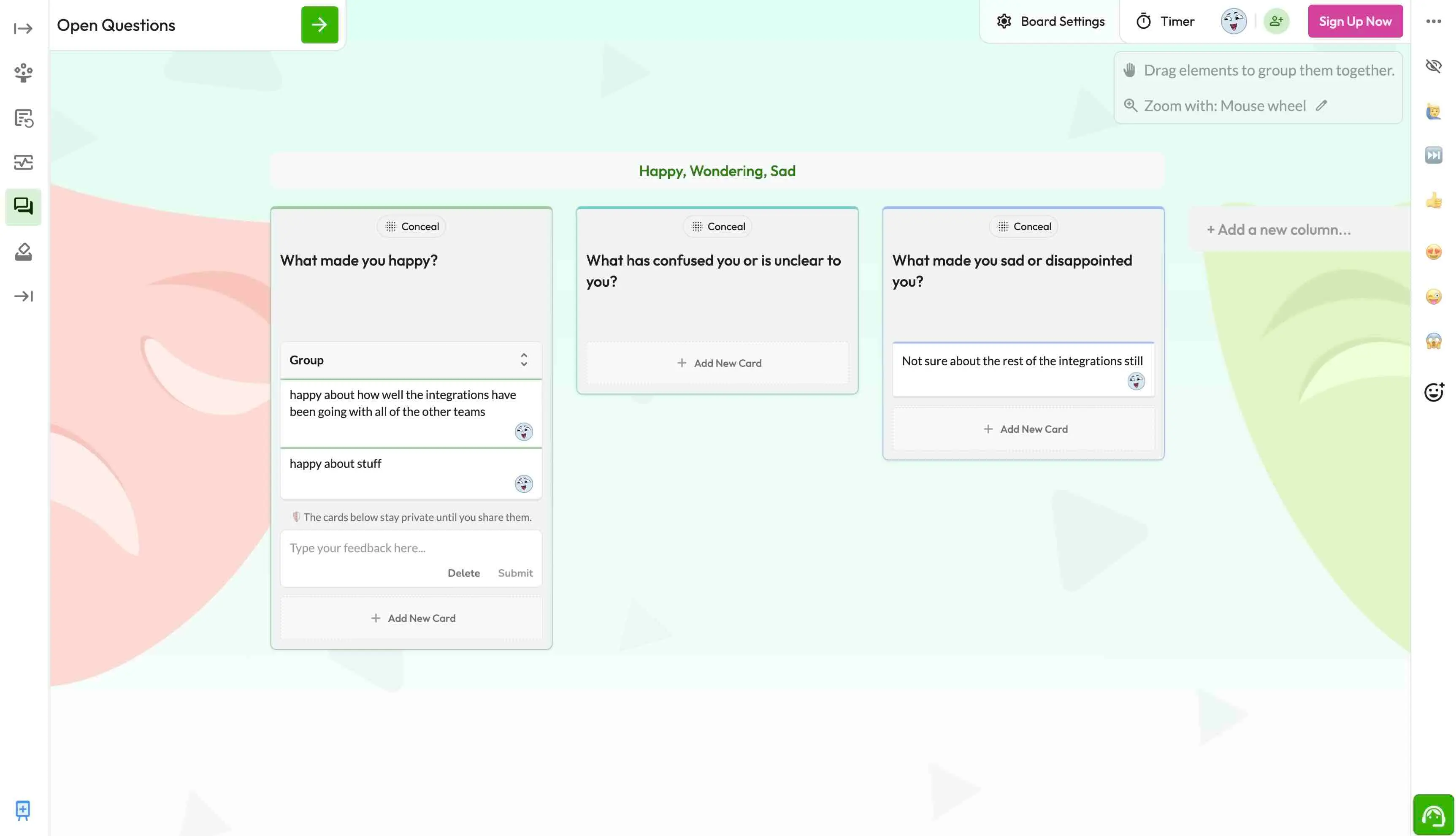 Echometer retrospective board